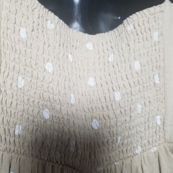 NWT Old Navy Beige Poka Dot Linen Blend Jumpsuit  Sz L - Picture 5 of 5